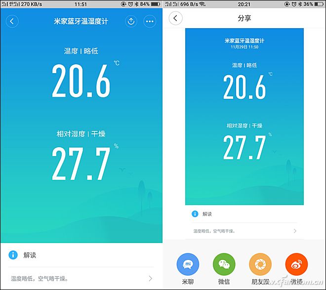 将温度分享给社交平台