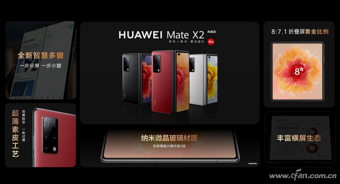 【新闻稿】华为mate x2典藏版发布,华为折叠屏手机中国区发货同比增长